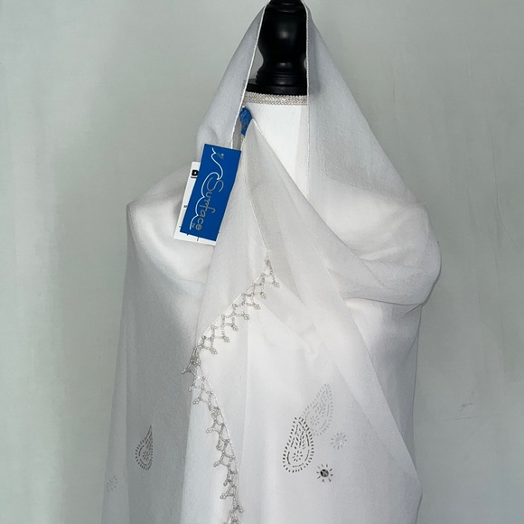Beaded Summer 62”x 43” #Scarf #Wedding #BeachCover-up #Hijab #Wraps - Picture 1 of 5